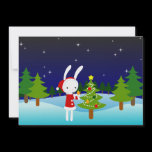 Christmas Bunny Invitation