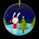 Christmas Bunny Ornament ornaments