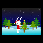 Christmas Bunny Poster posters