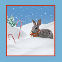 Christmas Bunny Rabbit in the Snow Shirt