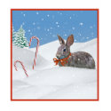 Christmas Bunny Rabbit in the Snow Shirt