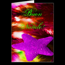 Christmas Buon Natale Purple Christmas Star cards