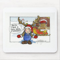 Christmas "But Sir" Cartoon No. 2 mousepads