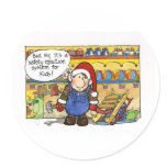 Christmas "But Sir" Cartoon No. 6 Sticker