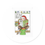 Christmas "But Sir" Cartoon no. 8 Round Sticker