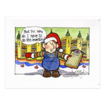 Christmas "But Sir" Cartoon No. 9 Post Card