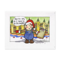 Christmas "But Sir" Cartoon No. 9 postcards