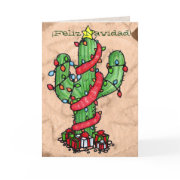 Christmas Cactus Greeting Card card