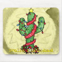 Christmas Cactus Mousepad by Customizables Christmas Cactus Mousepad