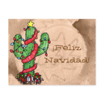 Christmas Cactus Postcard by Customizables Christmas Cactus Postcard