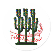Christmas cactus Tree Feliz Navidad stickers by windyone Christmas cactus Tree Feliz Navidad stickers