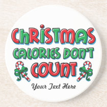 Christmas Calories Personalized Coaster coasters