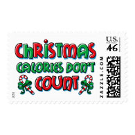 Christmas Calories Postage Stamps