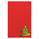 Christmas Candle and Holly Stationery