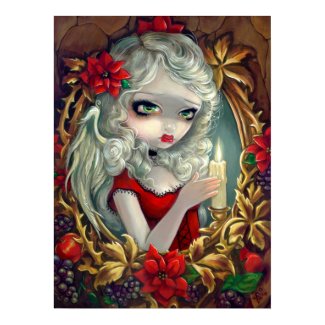 Christmas Candle angel fairy Art Print print