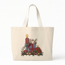 Christmas Candle Tote Bags