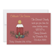 Christmas Candle Invitations