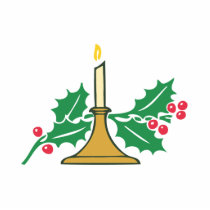Christmas Candle Photo Cut Outs