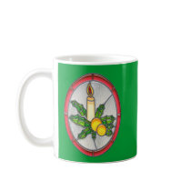 Christmas Candle Stained Glass mugs