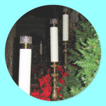 Christmas Candles at Our Lady of Victory Basilica. stickers