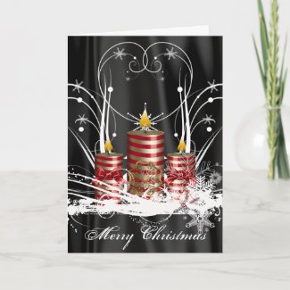 Christmas Candles Greeting Card card