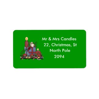 Christmas Candles label