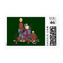 Christmas Candles Postage Stamp