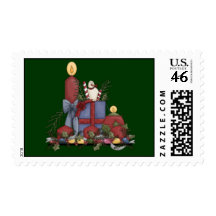 Christmas Candles Postage Stamp