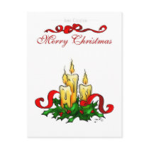 Christmas Candles Postcard postcards
