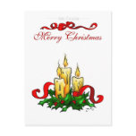 Christmas Candles Postcard