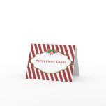 Christmas Candy Buffet Candy Name card