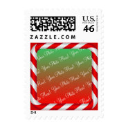 Christmas Candy Cane Border Photo Stamp stamp