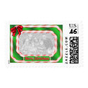 Christmas Candy Cane Border Photo Stamp