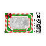 Christmas Candy Cane Border Photo Stamp Christmas Candy Cane Border Photo Stamp