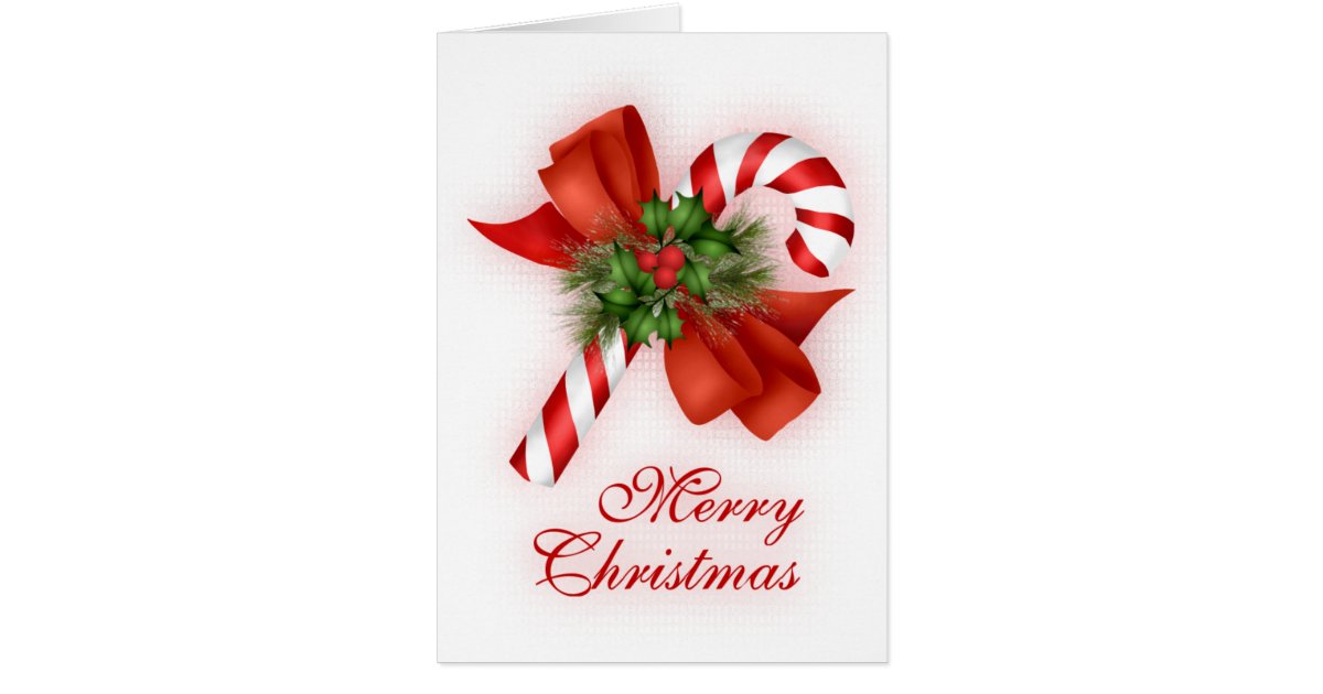 Christmas Candy Cane Card | Zazzle