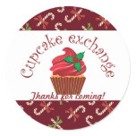 Christmas Candy Cane Cupcake Exchange Stickers stickers