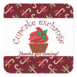 Christmas Candy Cane Cupcake Exchange Stickers stickers