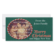 Christmas Candy Cane Frame photo cards