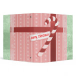 Christmas Candy Cane Gift Set 3 Ring Binders