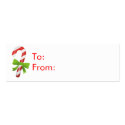 Christmas Candy Cane Gift Tags business cards