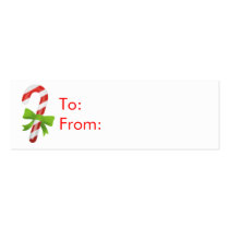 Christmas Candy Cane Gift Tags business cards by JuJuGarden Christmas Candy Cane Gift Tags business cards