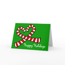 Christmas Candy Cane Heart Card
