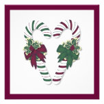 Christmas Candy Cane Invitation