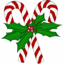 Christmas Candy Cane Ornament photo sculptures
