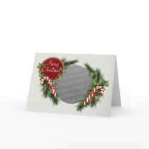Christmas Candy Cane Photo Card
