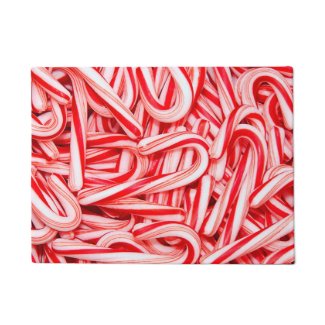 Christmas Candy Canes Doormat