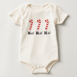 Christmas Candy Canes Ho! Ho! Ho! Baby Shirt