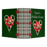 Christmas Candy Canes Holiday Recipe Custom Binder
