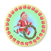 CHRISTMAS CANDY & HOLLY by SHARON SHARPE magnets by sharonsharpe CHRISTMAS CANDY & HOLLY by SHARON SHARPE magnets