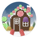 Christmas Candy House Holiday Envelope Seals sticker
